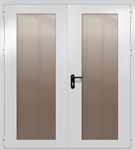 Двупольная дверь eiw-60 с максимальными стеклами (цвет светло-серый RAL 7047)