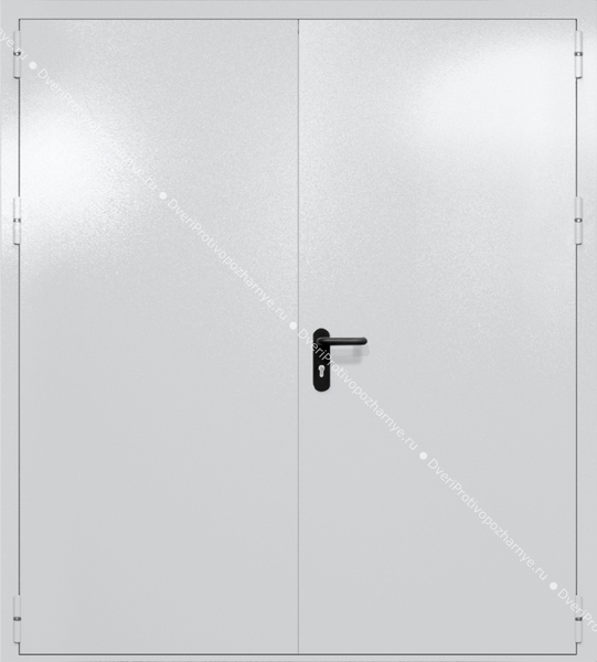 Двупольная глухая дверь ei-60 (цвет светло-серый RAL 7047)