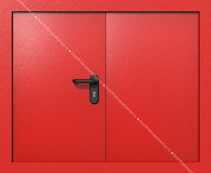 Двустворчатый люк ei-60 (цвет красный RAL 3020)