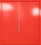 Двупольная глухая техническая дверь (цвет красный RAL 3020)