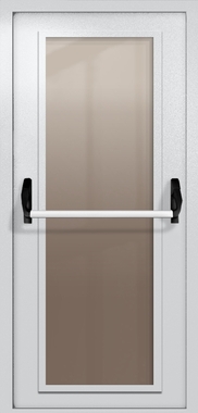Однопольная дверь eiw-60 с максимальным стеклом и ручкой «антипаника» (цвет светло-серый RAL 7047) Однопольная дверь eiw-60 с максимальным стеклом и ручкой «антипаника» (цвет светло-серый RAL 7047)