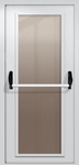 Однопольная дверь eiw-60 с максимальным стеклом и ручкой «антипаника» (цвет светло-серый RAL 7047)