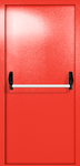 Однопольная глухая дверь ei-60 с ручкой «антипаника» (цвет красный RAL 3020)