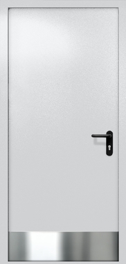 Однопольная глухая дверь ei-60 с отбойником (цвет светло-серый RAL 7047) Однопольная глухая дверь ei-60 с отбойником (цвет светло-серый RAL 7047)