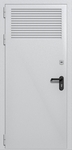 Однопольная глухая техническая дверь с вентиляцией (цвет светло-серый RAL 7047)