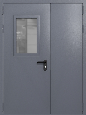 Полуторапольная дверь ei-60 со стеклом 600x400 (цвет темно-серый RAL 7015) Полуторапольная дверь ei-60 со стеклом 600x400 (цвет темно-серый RAL 7015)
